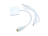 Convertidor HDMI/VGA Naceb Technology, HDMI, VGA, Macho/hembra, Color blanco